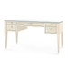 Morris Desk with Glass Top, Blanched Oak and Nickel