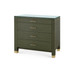 Camden Large 4-Drawer with Glass Top, Deep Olive