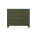 Camden Large 4-Drawer with Glass Top, Deep Olive