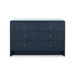 Bryant Linen Extra Large 6-Drawer with Glass Top, Blue Steel
