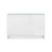 Bryant Linen Extra Large 6-Drawer with Glass Top, Chiffon White