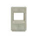 Camilla  2-Drawer Side Table with Glass Top, Moss Gray Tweed