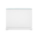 Ming Large 4-Drawer with Glass Top, Chiffon White