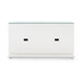 Meredith 4-Door Cabinet with Glass Top, Chiffon White