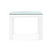 Parsons Side Table with Glass Top, Chiffon White