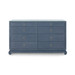 Ming Extra Large 8-Drawer with Glass Top, Navy Blue