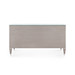 Morris Extra Large 6-Drawer with Glass Top, Taupe Gray and Nickel