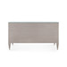 Morris Extra Large 6-Drawer with Glass Top, Taupe Gray and Satin Bronze
