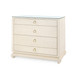 Ming Large 4-Drawer with Glass Top, Canvas Cream