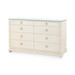 Ming Extra Large 8-Drawer with Glass Top, Canvas Cream