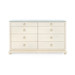 Ming Extra Large 8-Drawer with Glass Top, Canvas Cream
