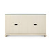 Meredith 4-Door Cabinet with Glass Top, Canvas Cream