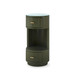 Aaron 2-Drawer Side Table with Glass Top, Deep Olive