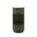 Aaron 2-Drawer Side Table with Glass Top, Deep Olive