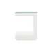 Essential Side Table with Glass Top, Chiffon White