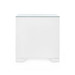 Frances 2-Drawer Side Table with Glass Top, Chiffon White