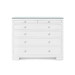 Frances 6-Drawer with Glass Top, Chiffon White