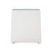 Ming 2-Drawer Side Table with Glass Top, Chiffon White
