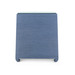 Ming 2-Drawer Side Table with Glass Top, Navy Blue