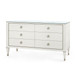 Morris Extra Large 6-Drawer with Glass Top, Sand White