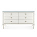 Morris Extra Large 6-Drawer with Glass Top, Sand White