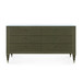 Morris Extra Large 6-Drawer with Glass Top, Deep Olive
