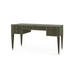 Morris Desk with Glass Top, Deep Olive