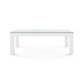 Parsons Coffee Table with Glass Top, Chiffon White