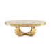 Maddox Coffee Table, Antique Brass
