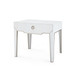 Madeline 1-Drawer Side Table, Platinum Shimmer