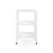Isadora Side Table with Glass Top, Chiffon White