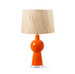 Astrid Lamp with Shade 17-inch Papyrus, with Nickel, Carnelian Orange