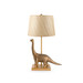 Bruno Lamp with Shade 14-inch Papyrus, with Nickel, Antique Brass
