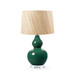 Devon Lamp with Shade 17-inch Papyrus, with Nickel, Emerald Green