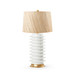Elektra Lamp with Shade 17-inch Papyrus, with Gold, Cool White
