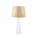 Estrella Lamp with Shade 14-inch Papyrus, with Nickel, Plaster White