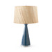 Evo Lamp with Shade 17-inch Papyrus, with Nickel, Bluestone