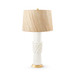Jasmine Lamp with Shade 17-inch Papyrus, with Gold, Blanc de Chine