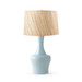 Nadia Lamp with Shade 17-inch Papyrus, with Nickel, Misty Blue