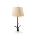 Rama Lamp with Shade 16-inch Papyrus, with Gold, Blackened Bronze