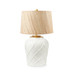 Soochow Lamp with Shade 17-inch Papyrus, with Gold, Blanc de Chine