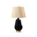 Tupelo Lamp with Shade 16-inch Papyrus, with Gold, Kona Black