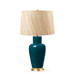 Kylie Lamp with Shade 17-inch Papyrus, with Gold, Dark Teal