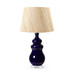 Maila Lamp with Shade 16-inch Papyrus, with Gold, Mako Blue