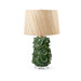 Vinework Lamp with Shade 17-inch Papyrus, with Gold, Botanical Green