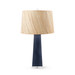 Naxos Lamp with Shade 17-inch Papyrus, with Nickel, Polo Blue