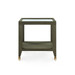 Isadora Tea Table with Glass Top, Deep Olive