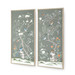 Celadon Bough Framed Silk Panel Pair, Celadon