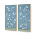 Magnolia Mist Framed Silk Panel Pair, Magnolia Mist