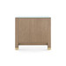 Camden 3-Drawer Side Table with Glass Top, Flax Brown